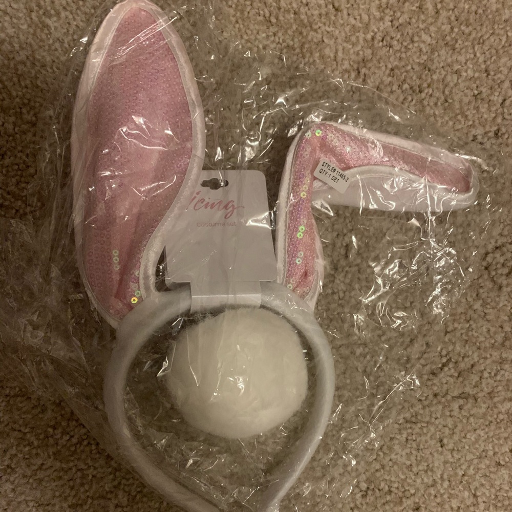 Bunny ears and tail